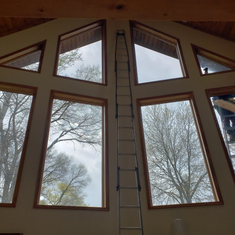 Hard to reach windows get a new, fresh look with professional cleaning.